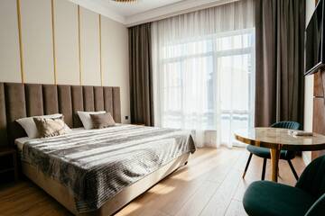 Фото номера Апартаменты студия с 1 двуспальной кроватью Гостиница Green House г. Сочи 6
