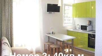 Фото номера Апартаменты с 1 спальней с видом на море Гостиница Alpha Apartments Voykova г. Сочи 6