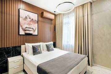 Фото номера Апартаменты Luxe (2 спальни) 1 этаж, без балкона Апарт-отели Апарт-отель МЕТРОПОЛЬ г. Сочи 11