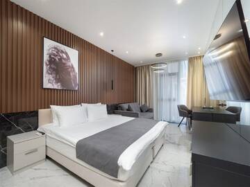 Фото номера Апартаменты Luxe Family с балконом Апарт-отели Апарт-отель МЕТРОПОЛЬ г. Сочи 8