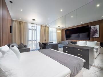 Фото номера Апартаменты Luxe Family с балконом Апарт-отели Апарт-отель МЕТРОПОЛЬ г. Сочи 2