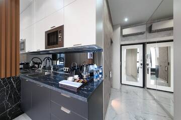 Фото номера Апартаменты Studio без балкона Апарт-отели Апарт-отель МЕТРОПОЛЬ г. Сочи 9