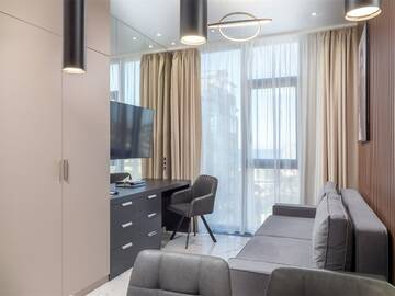 Фото номера Апартаменты Luxe Small без балкона Апарт-отели Апарт-отель МЕТРОПОЛЬ г. Сочи 5
