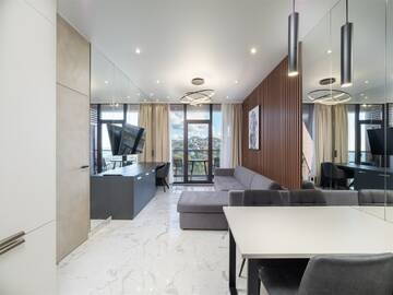 Фото номера Апартаменты Luxe Family с балконом Апарт-отели Апарт-отель МЕТРОПОЛЬ г. Сочи 5