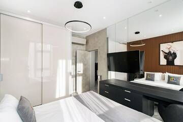 Фото номера Апартаменты Luxe (2 спальни) 1 этаж, без балкона Апарт-отели Апарт-отель МЕТРОПОЛЬ г. Сочи 8