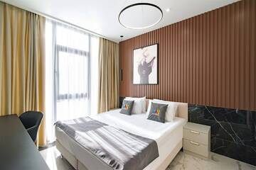 Фото номера Апартаменты Luxe (2 спальни) 1 этаж, без балкона Апарт-отели Апарт-отель МЕТРОПОЛЬ г. Сочи 6
