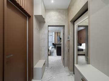 Фото номера Апартаменты Luxe Family с балконом Апарт-отели Апарт-отель МЕТРОПОЛЬ г. Сочи 6