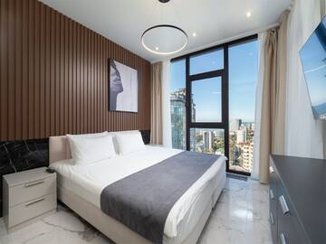 Фото номера Апартаменты Luxe (2 спальни) с балконом Апарт-отели Апарт-отель МЕТРОПОЛЬ г. Сочи 2