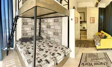 Фото номера Студия с панорамным остеклением и балконом Гостиница LOFT studii г. Сочи 5