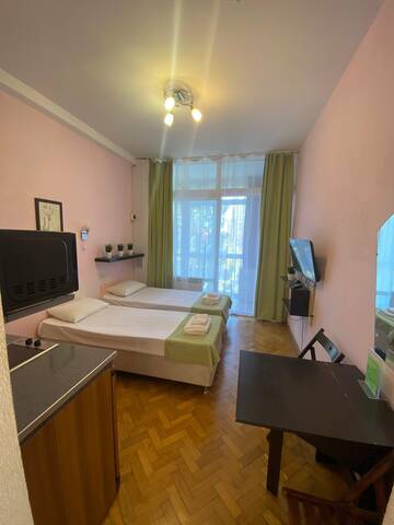 Фото номера Апартаменты с 1 спальней Гостиница Joy Apartments г. Сочи 12