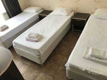 Фото номера Номер стандарт с 3 односпальными кроватями, открытым балконом и боковым видом на море Гостиница Joy Apartments г. Сочи 20