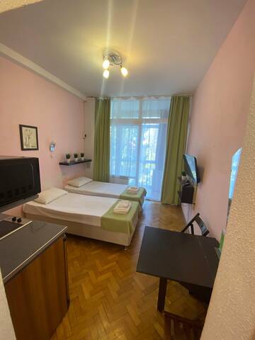 Фото номера Апартаменты с 1 спальней Гостиница Joy Apartments г. Сочи 11