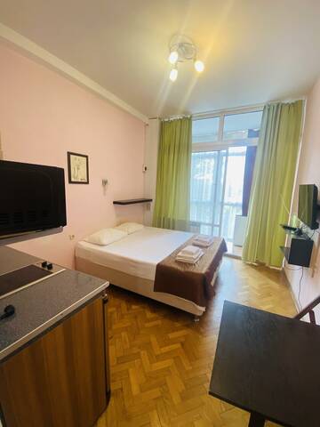 Фото номера Апартаменты стандарт с 1 спальней Гостиница Joy Apartments г. Сочи 11
